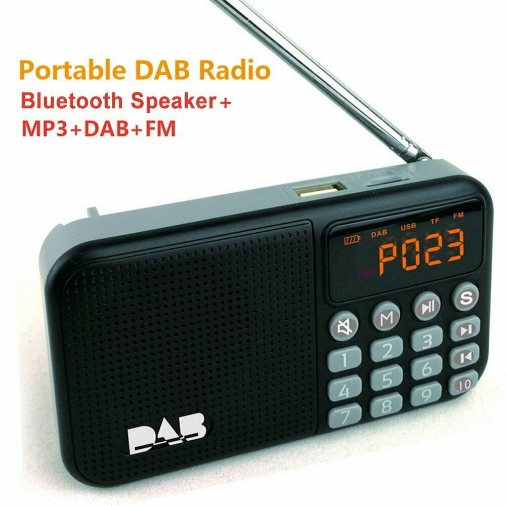 Portable Rechargable DAB/DAB+/FM Bluetooth Digital Radio Receiver P8 USB Cable