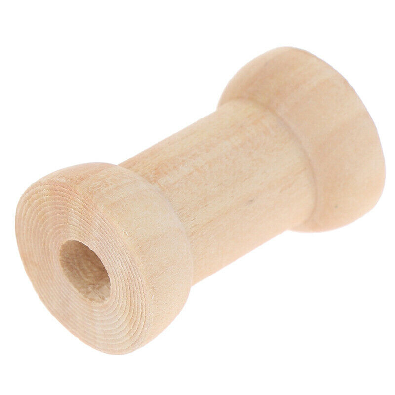 20Pcs/lot Empty Wooden Bobbin Spools Thread Wire  Needlework Crafts SewiDD