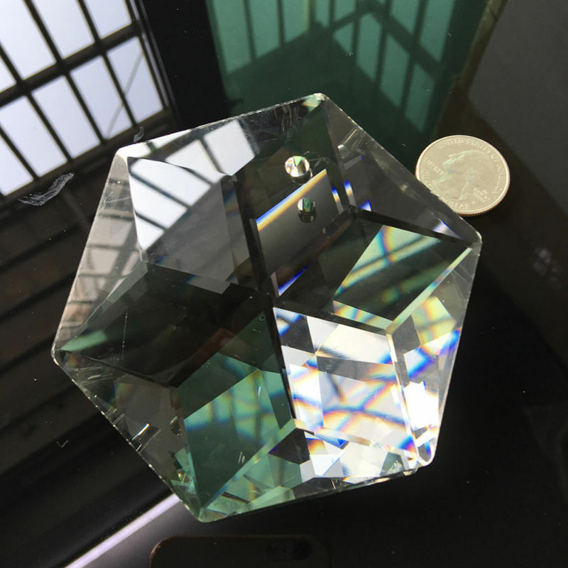 100mm Chandelier Lamp Pendant Glass Hexagram Crystal Decoration Prism Suncatcher