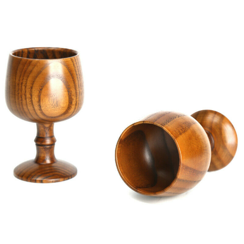 Mini Tarot Water Elemental Wood Chalice Goblet Cup Wicca Altar Pagan Retro Props