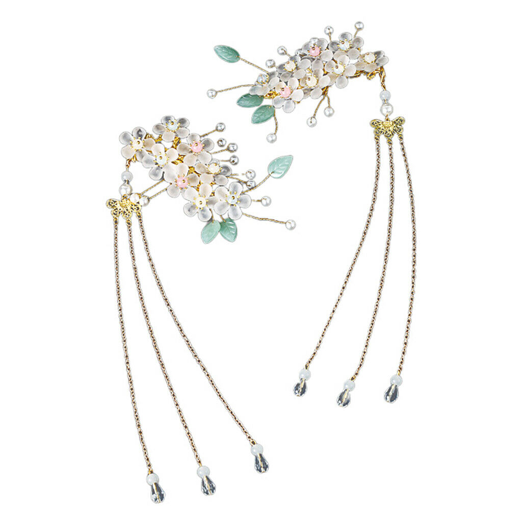 2 Pieces Female Hairpin Retro Hair Comb Tassel Hair Clasp Hair Accessories