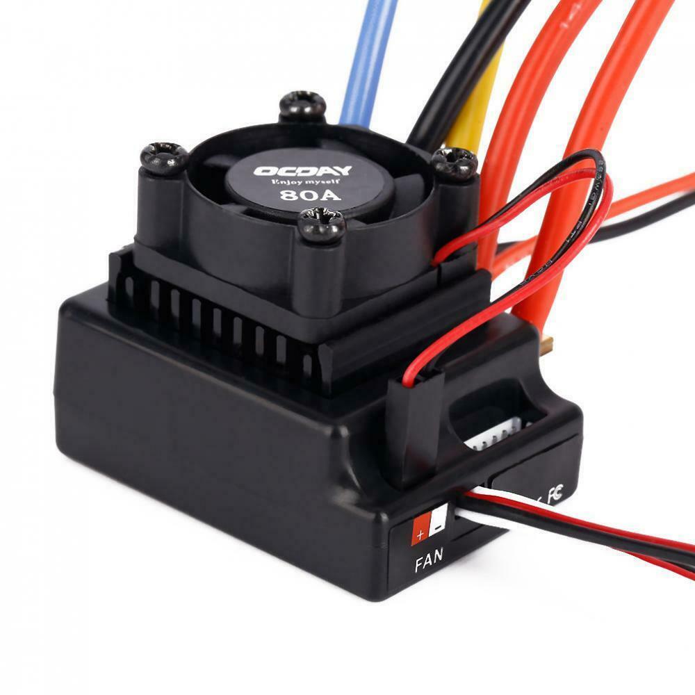Adjustable Sensored & Sensorless Brushless 80A ESC 1/10 RC Car Parts