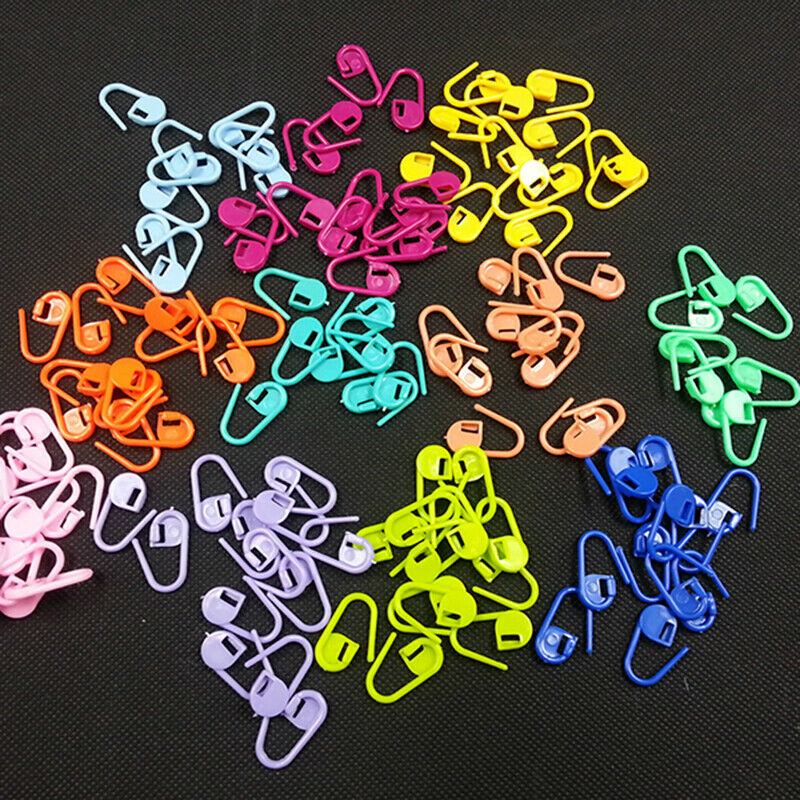 100Pcs Lot Mixed Color Knitting Needles Tools Plastic Kit Aluminum Crochet Hooks