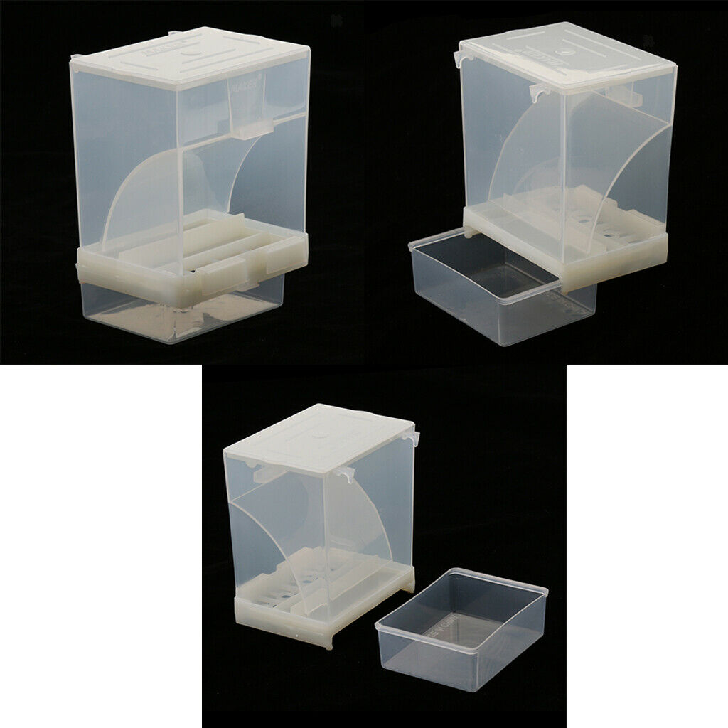 3pack No-Mess Automatic Parrot Feeder Integrated Feeder for Small to Large Birds