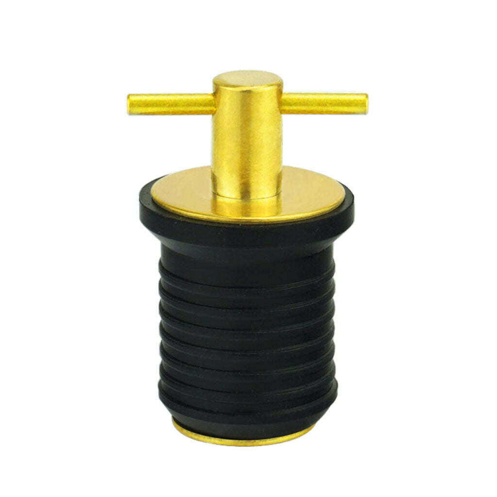 Brass Rubber 1inch Twist Turn Boat Drain Plug Heavy Duty Boat Hardware