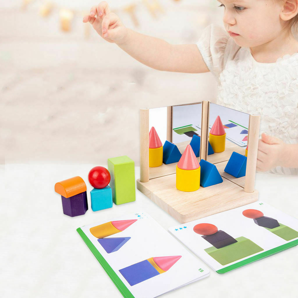 Stacking Blocks Mirror Imaging Playset Spatial Imagination Educational Game