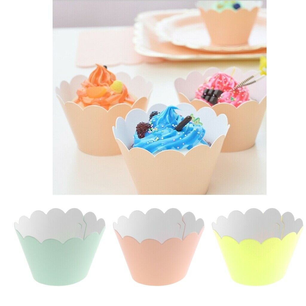 8 Pieces Paper Cupcake Wrapper Bake Cup Liner Muffin Case Party Decor Pink