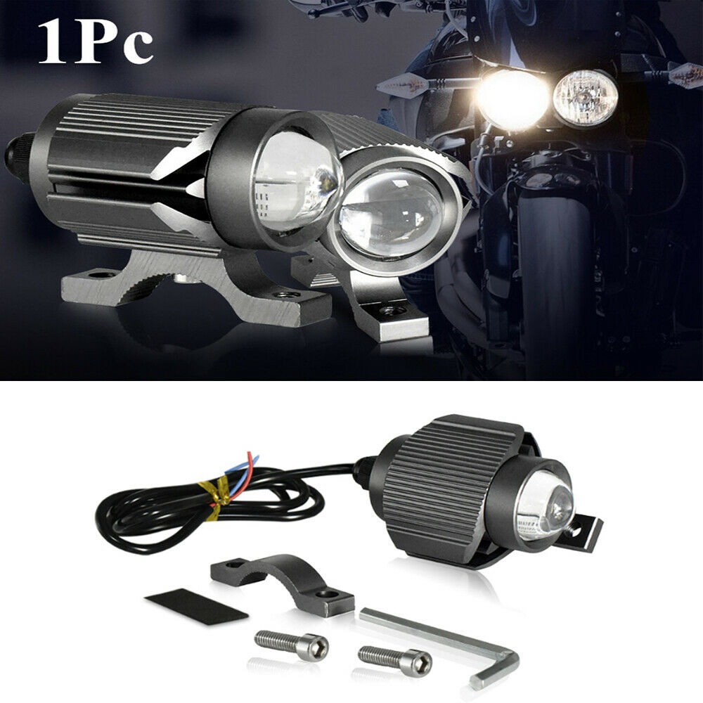 16W Motorcycle Moped LED Headlight Projector Spotlight Headlamp High & Low Beam