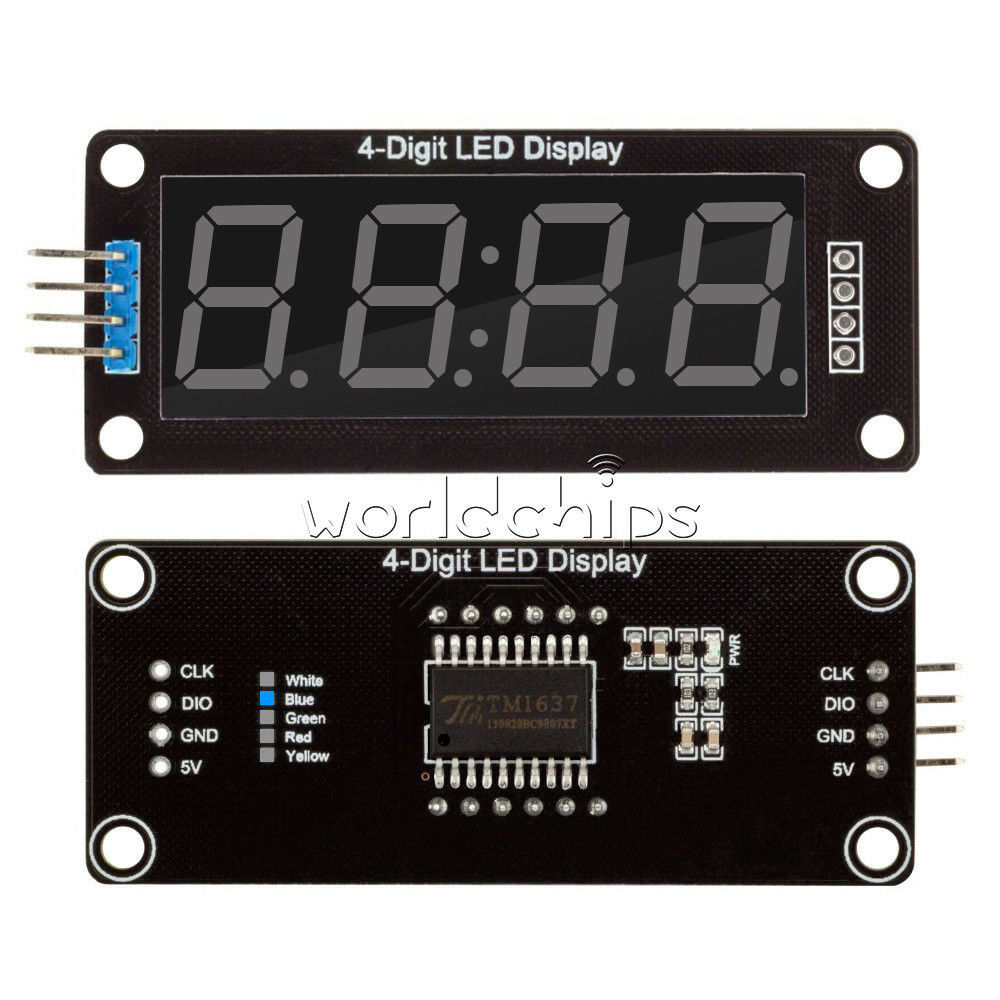 Blue  0.56" Inch 4-Bits Digital LED TM1637 Clock Tube Display for Arduino
