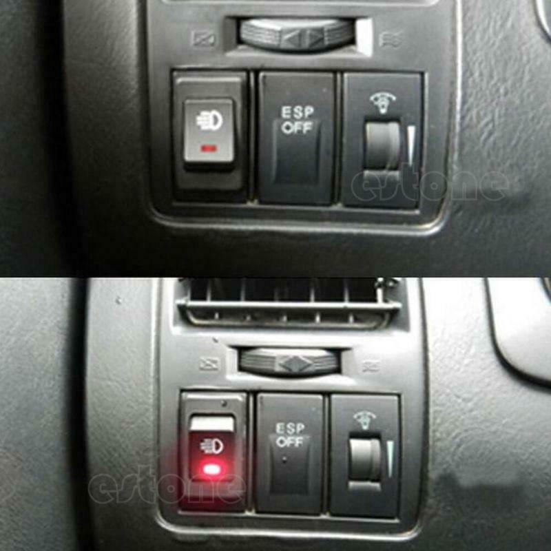 12V Vehicle Car Boat Fog Light LED Rocker Switch Dash Dashboard Green 4 Pin New