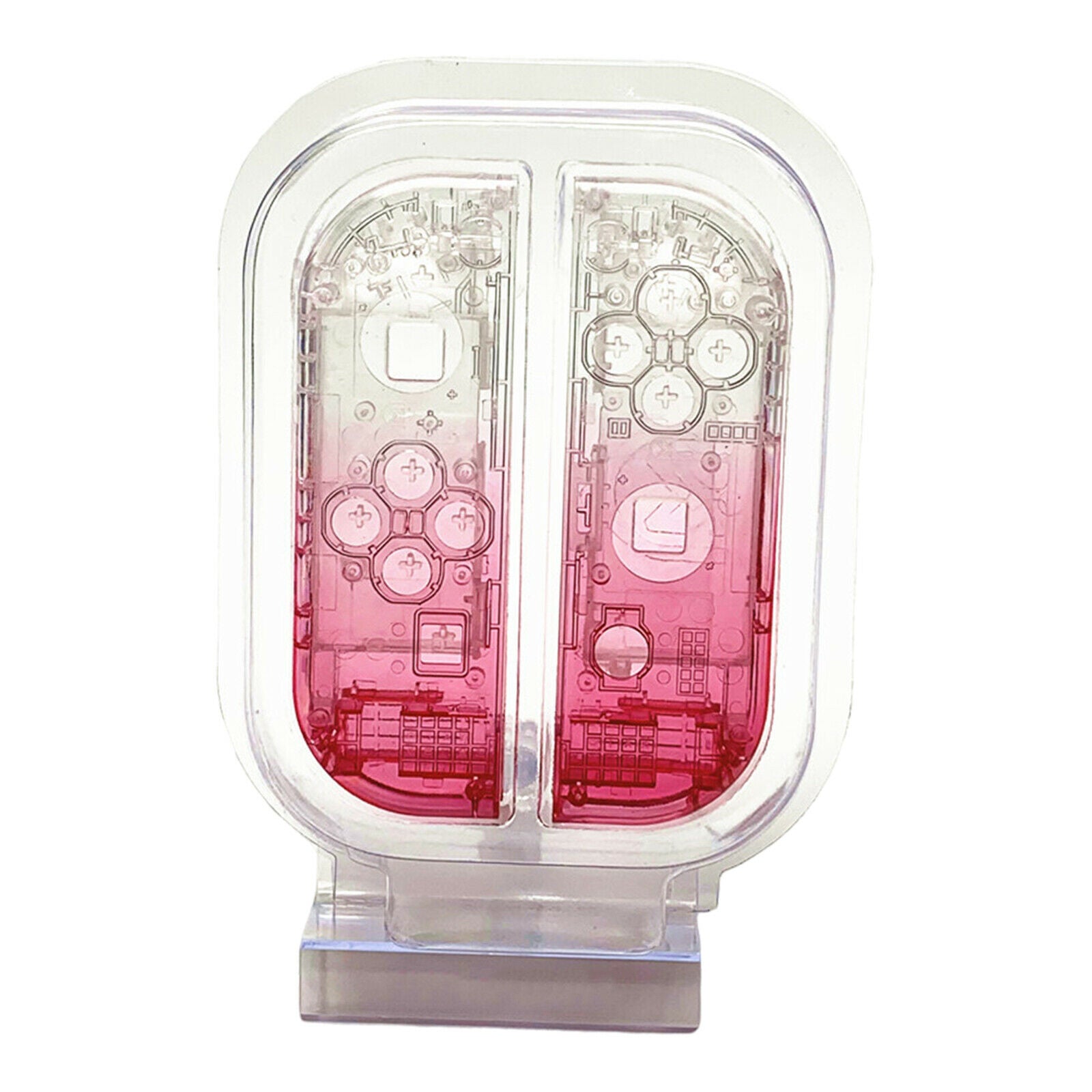 DIY Refit Replace Housing Shell Left And Right For Joy-Con Transparent pink