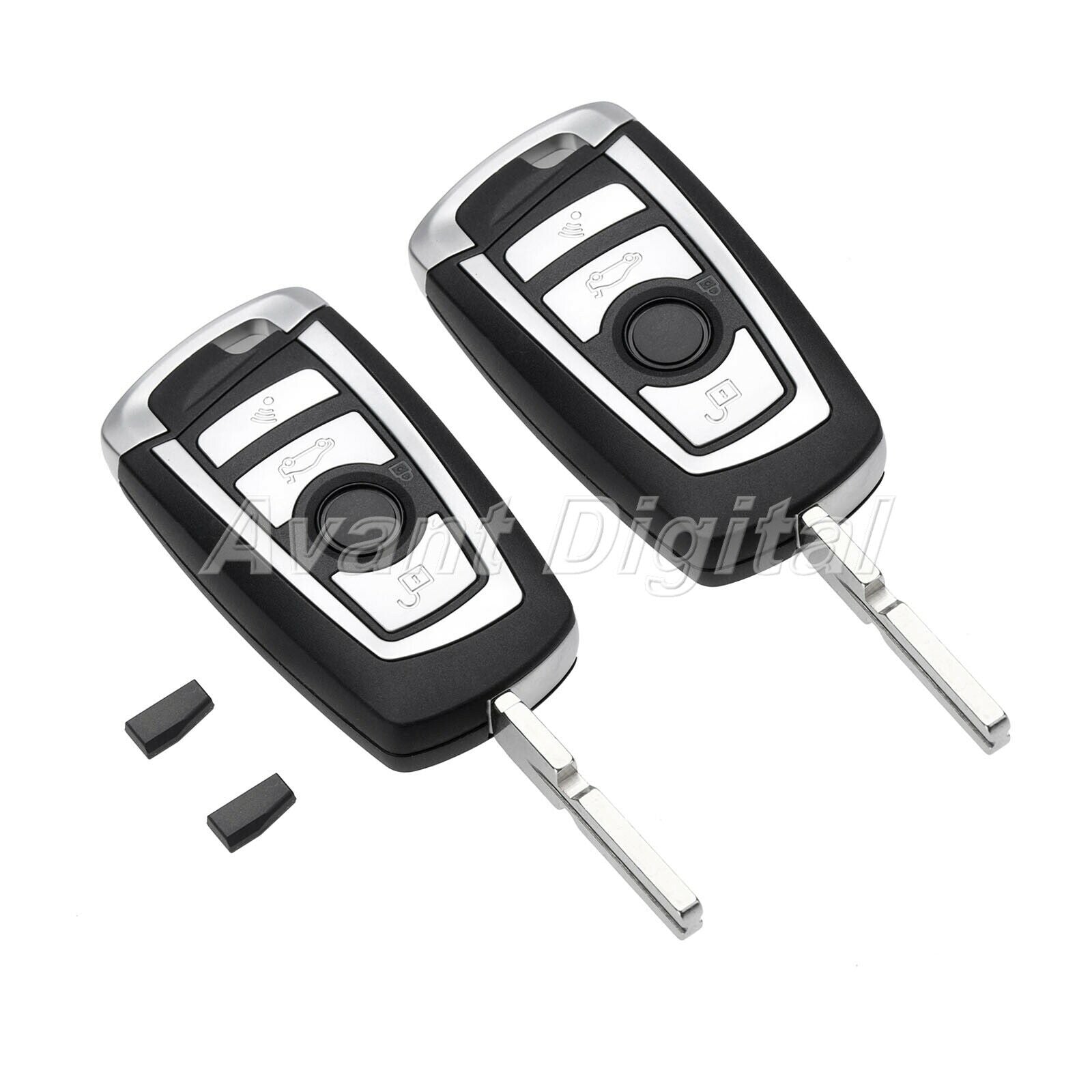 2Pcs Remote Key 4 Buttons HU58 PCF7935 ID44 Chip Fit For 1998-2005 X5 Z3 Z4