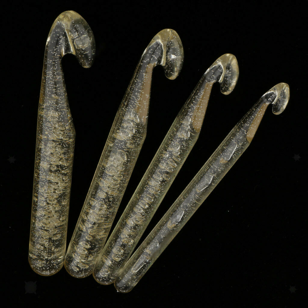 Set of 4 crochet hooks set crochet needles plastic knitting needles 12-20mm