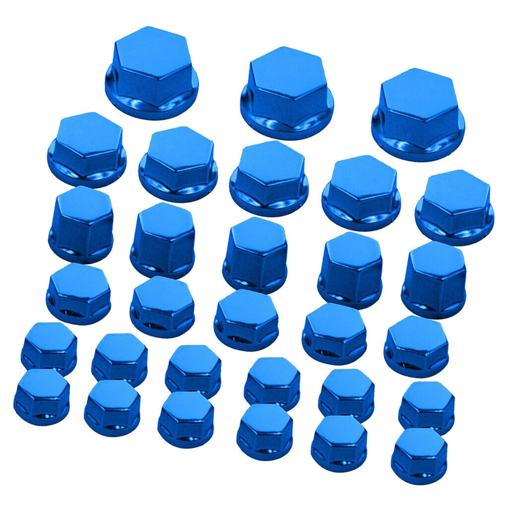 60x Motorbike Motorcycle Screw Nut Bolt   Cover Decoration For Yamaha