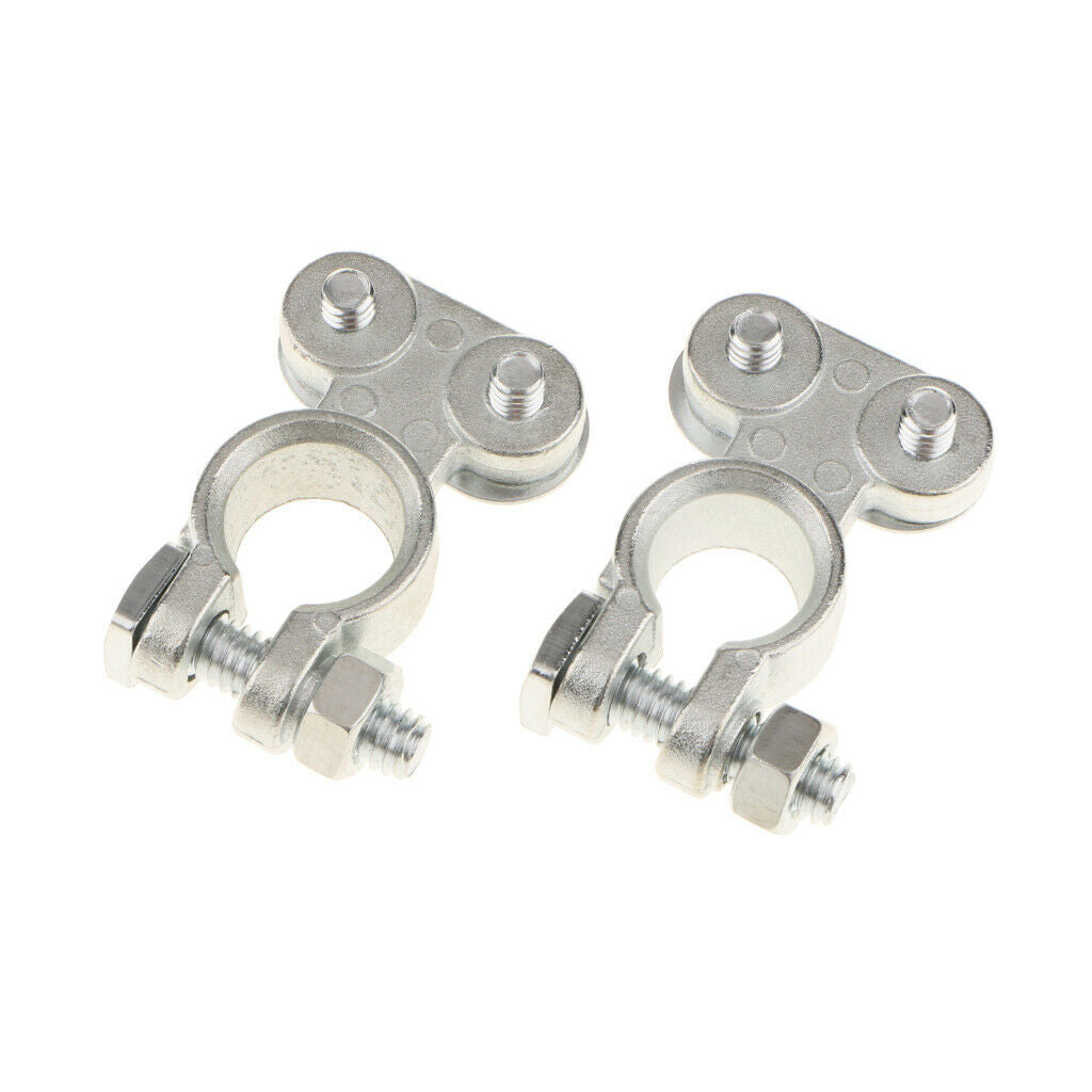 Battery Terminals Positive & Negative Clamp Connectors for Motorcycle Car