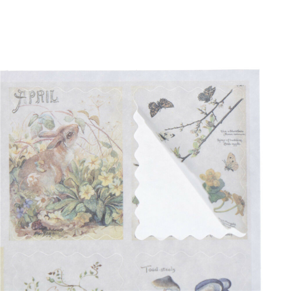Hand-Painted Flower Plants Decorative Adhesive Stickers DIY Decor Diary St.l8