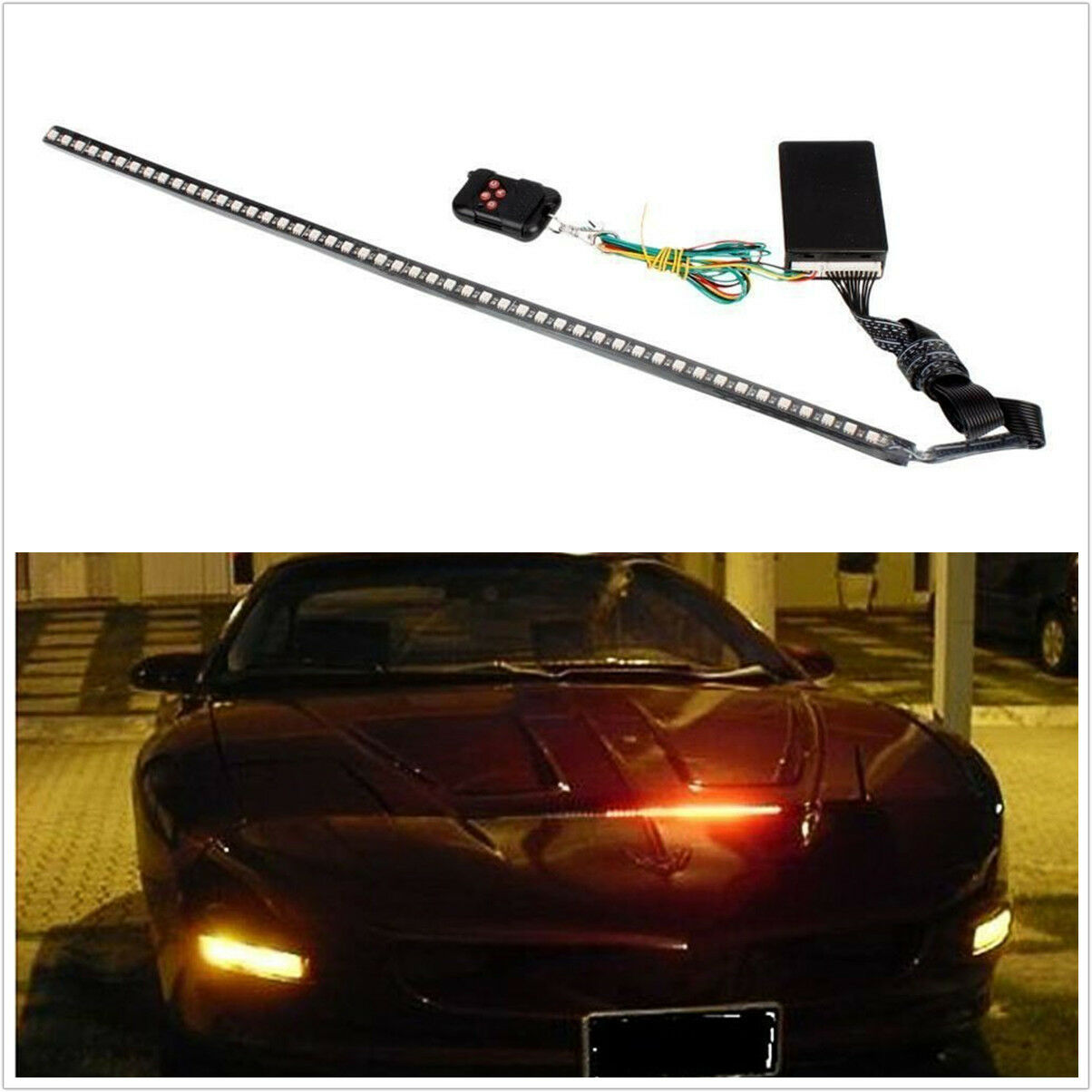 22" 60CM 48 Led Knight Rider Flash Strobe Scanner Neon Strip Light DIY Neon Car
