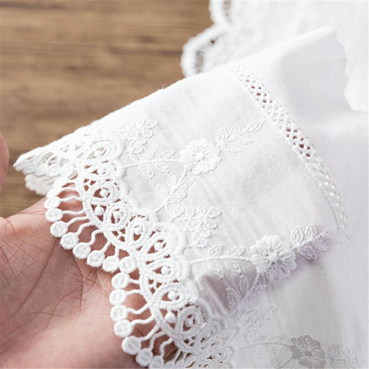 5Yards Embroidery Floral Cotton Lace Trim Ribbon Wedding Fabric DIY Sewing Craft