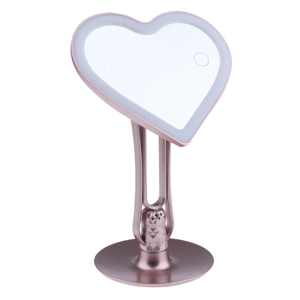 Aromatherapy LED Light Makeup Mirror with Organizer Stand Holder Adjustable