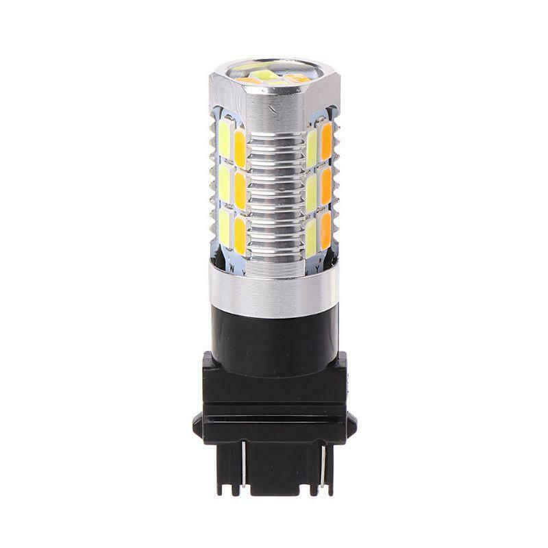 1PC 3157 50W 5630 Dual Color Switchback Yellow White LED Turn Signal Light Bulbs