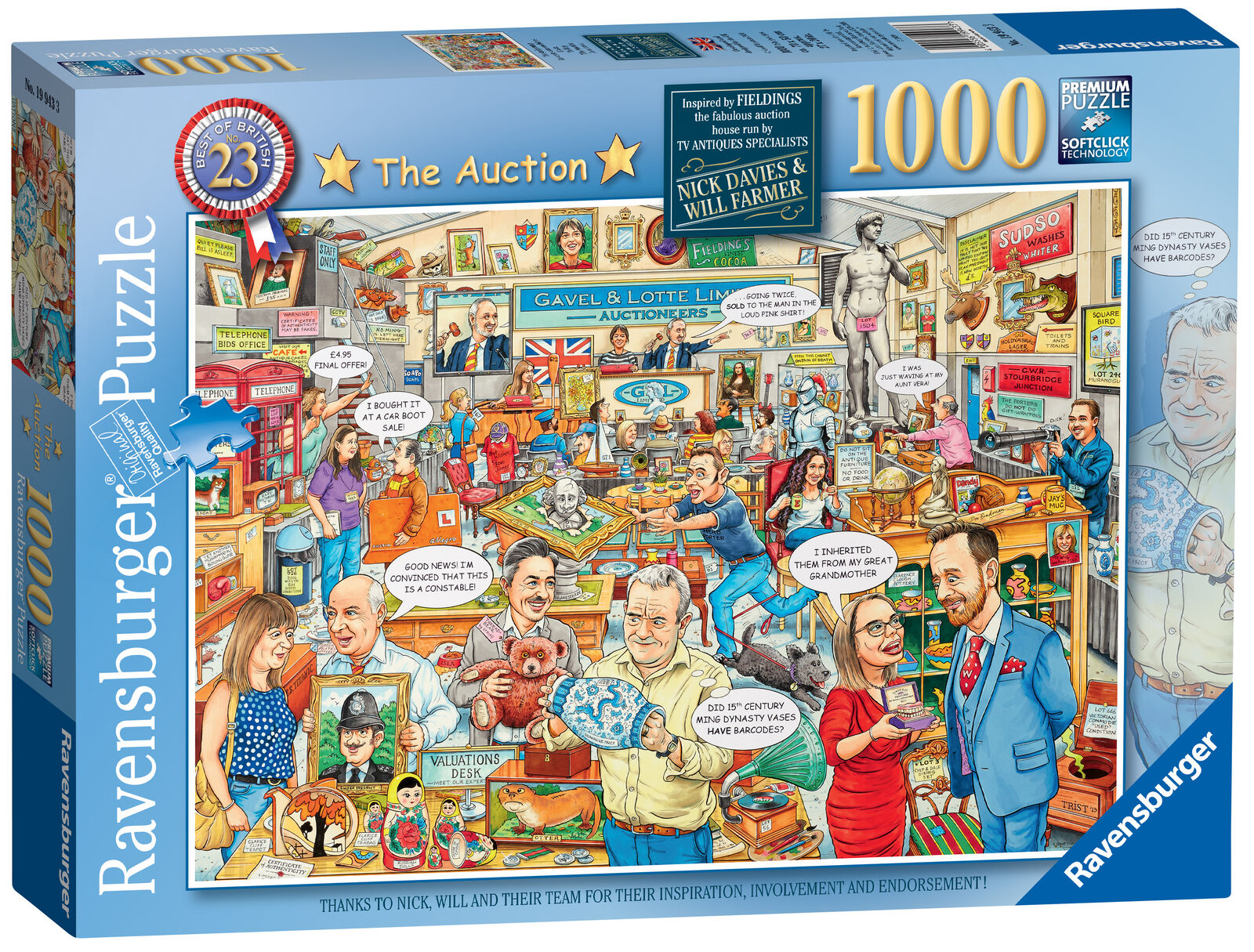 19943 Ravensburger Best of British - The Auction Jigsaw Puzzle 1000pc Age 12yrs+