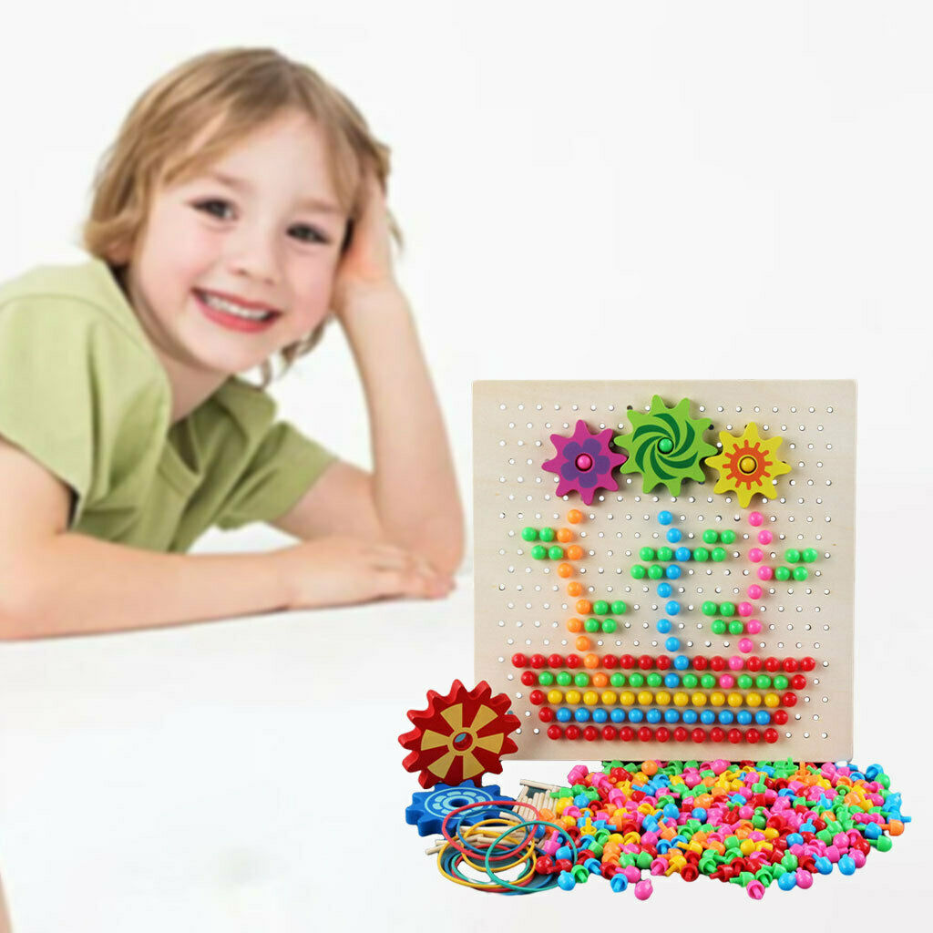 240x Creative Mushroom Nails Pegboard Educational Building Intelligent Games