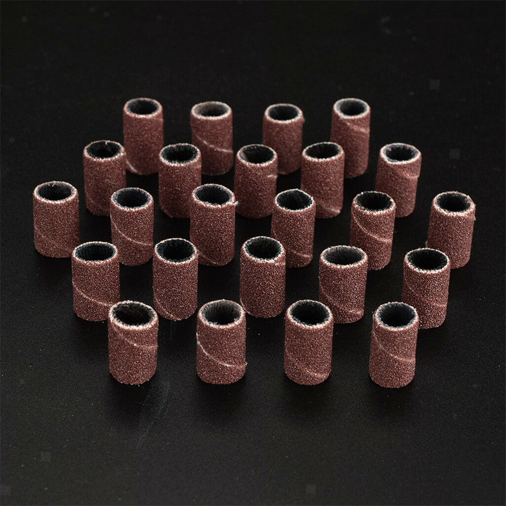 Sanding Bands Replacement for Nail Art Drill Bits - 100 Pieces, 180 Grit