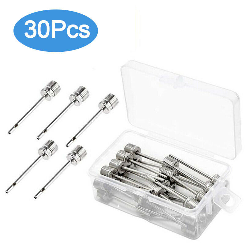 30Pcs Basketball Sport Ball Bicycle Inflatable Pump Pin Needle Air Valve .l8