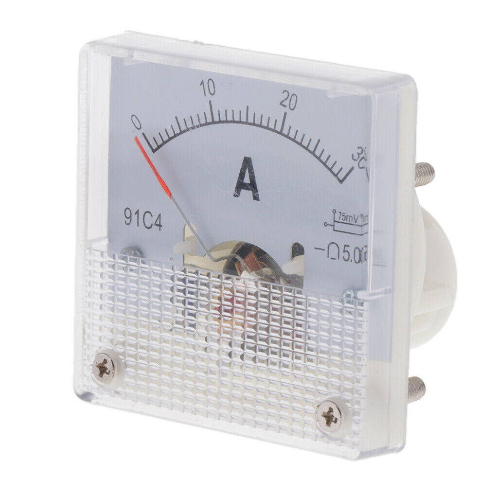 2 Pack Ammeter Analog Panel Meter Amp Current Panel Meter 0-30A/75mV 91C4