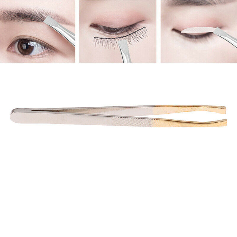 1Pcs Eyebrow Tweezers Professional Hair Beauty Slanted Stainless Steel Tw.l8