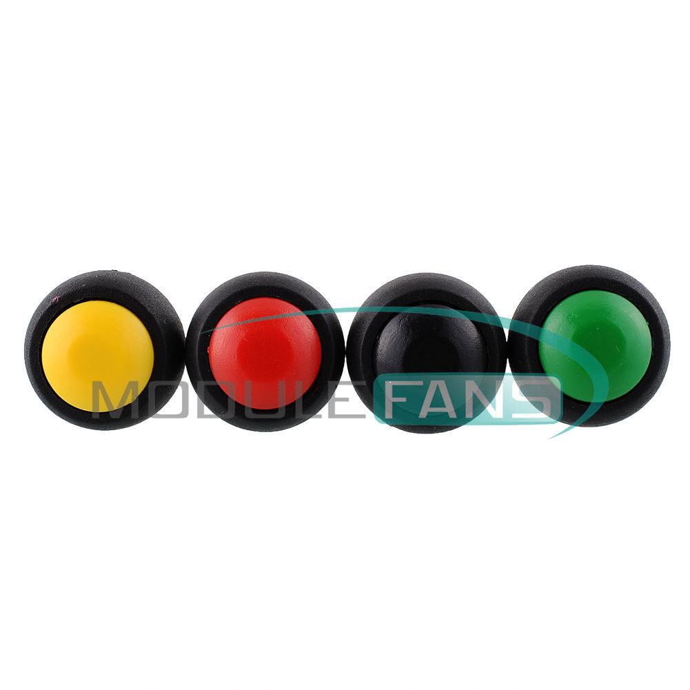 4PCS Mini 12mm Waterproof Momentary ON/OFF Push Button Round Switch M