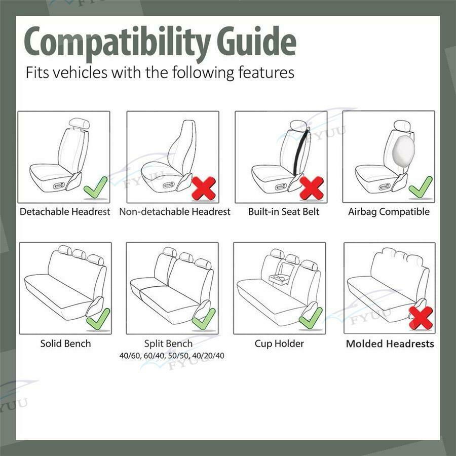 9pc PU Full Car Seat Covers for Most of Car Automotive Seat Covers Universal