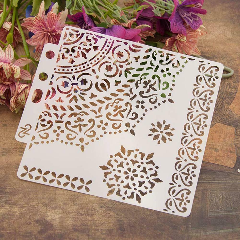 DIY Flower Coffee Stencils Cake Baking Template Scrapbooking Painting Decor A#S