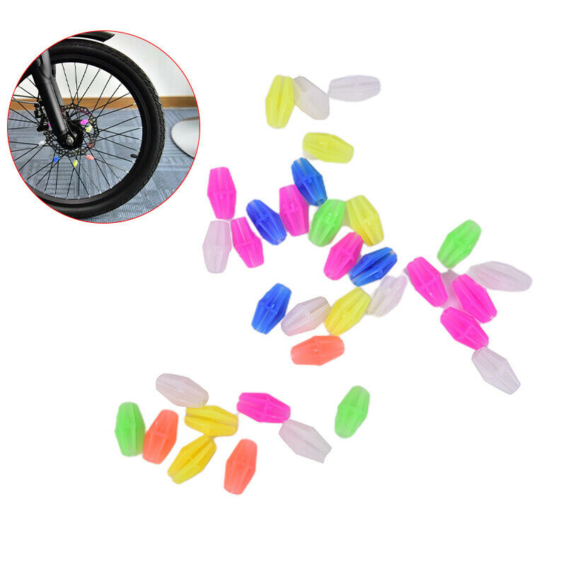 36Pcs Plastic Multi-color Bike Cycle Wheel Spokes Beads Kids Bike Cycling Dec Tt
