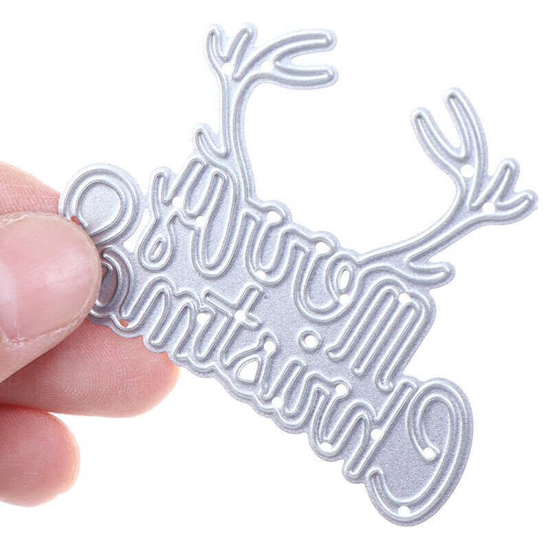 Merry Christmas Metal Cutting Dies Stencils DIY Scrapbooking Album Paper Card Kt