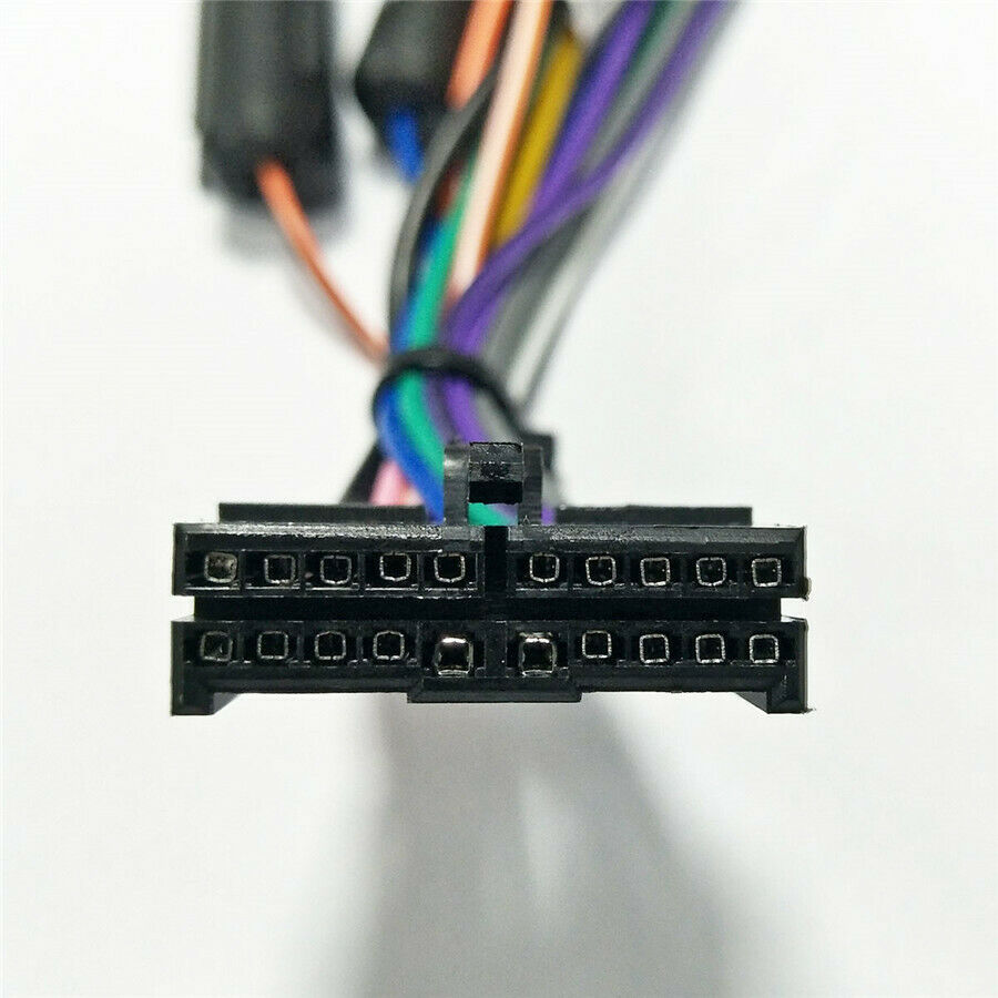 20 PIN Wiring Harness for 1 Din or 2 Din Car Stereo DVD Standard Audio System