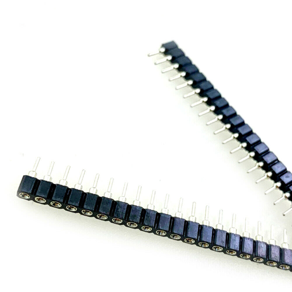 10Pcs 1x40Pin Strip Tin PCB Panel IC Breakable Round Female Pin Header Connector