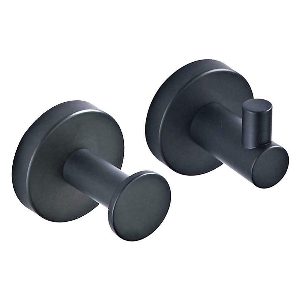 2 Pieces Bathroom Towel Hook Home Hotel Wall Mounted Coat Hat Jacket Hanger