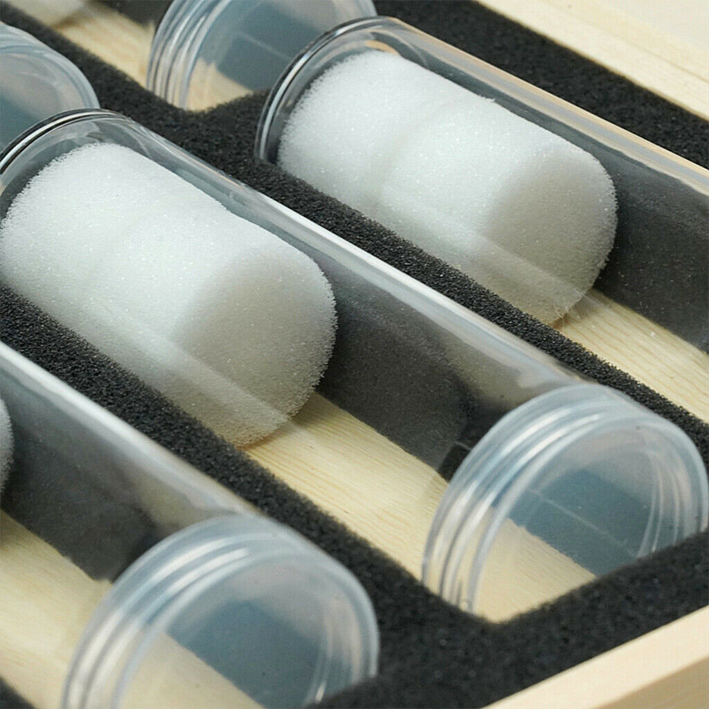 Coins Wooden Case Display Box Collection Coin Capsules Storage Holders