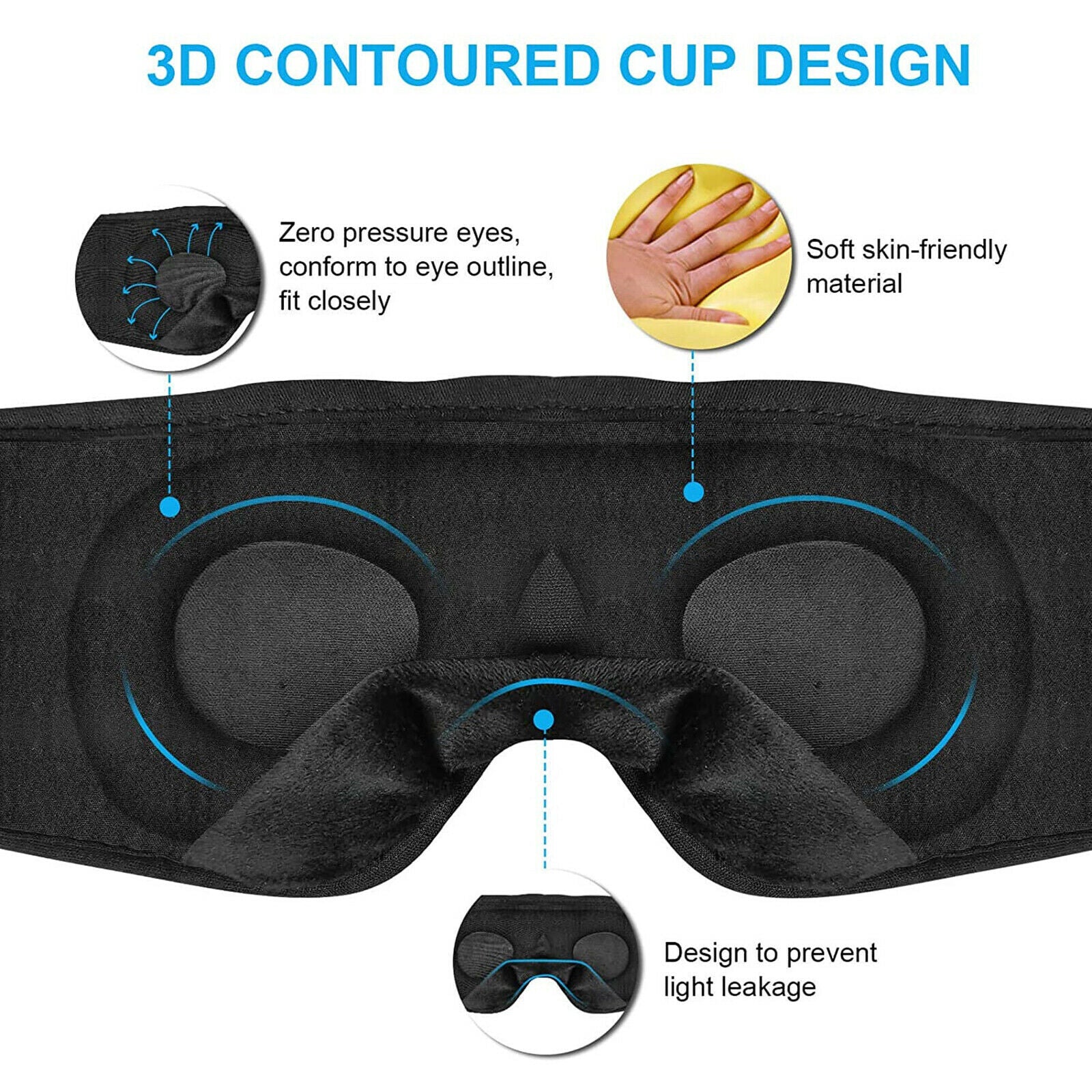 Sleep Headphones Timed Shutdown Washable Handsfree for Napping Kids Adults