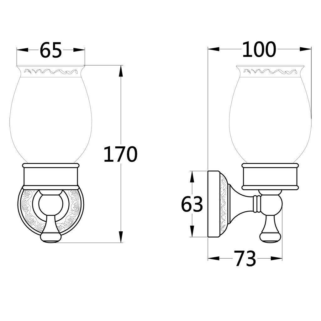 Toothbrush Holder Tidy Tumbler For Bathroom Kitchen, Made Of Brass & Ceramic