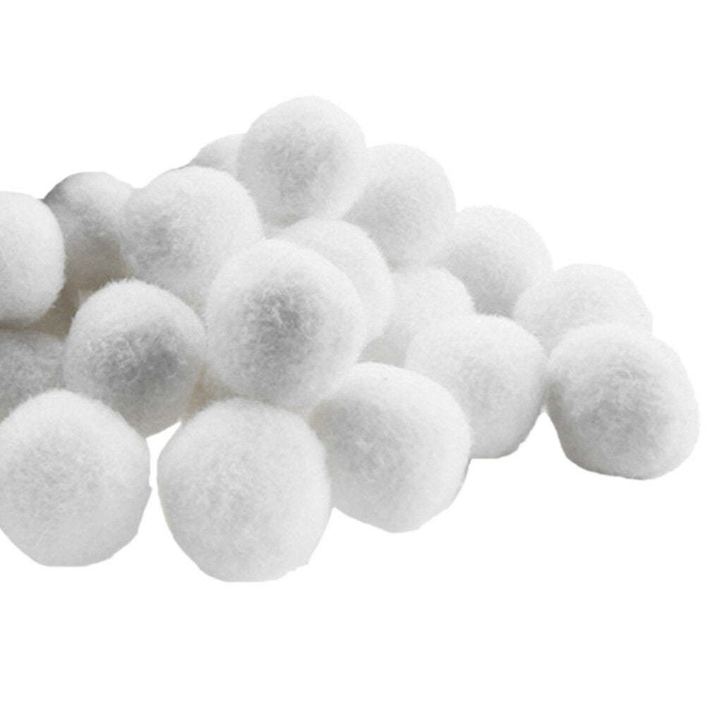 100x Polypropylene Mini Pom Poms DIY Accessory White Kid crafts  Ball