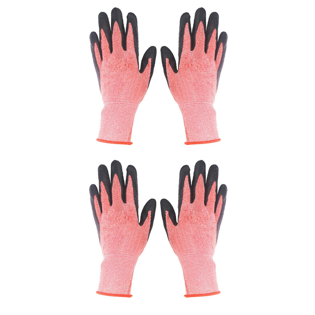 2 Pair Garden Premium Work Gloves - Latex Textured Coated Ideal for Gardening,