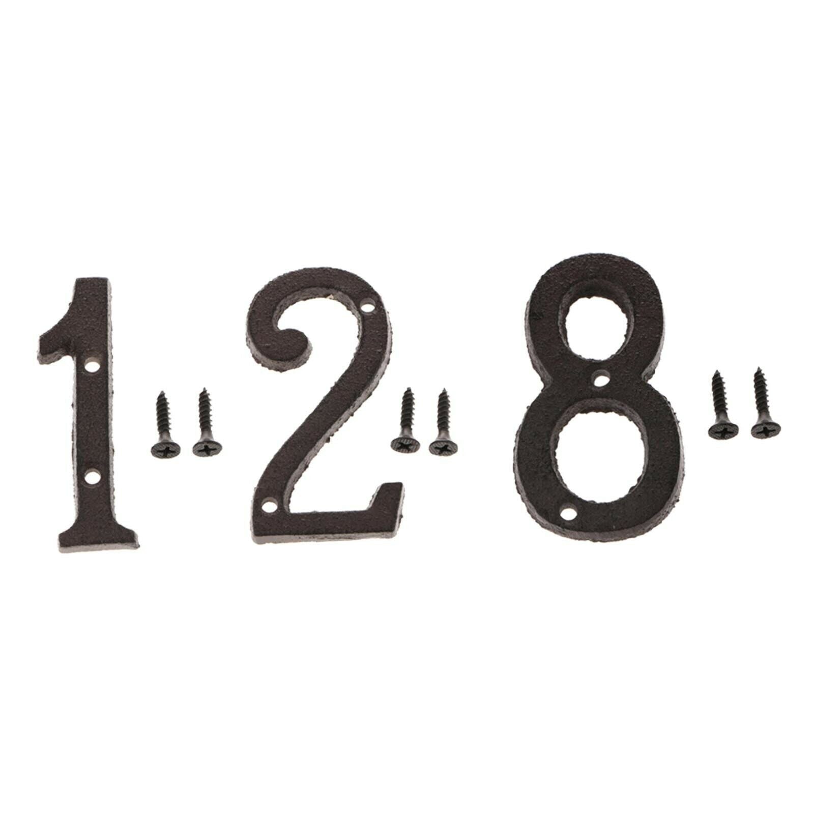 3x Iron Doorplate Sign Plaque 1 2 8 for Office House Cafe Door Decoration