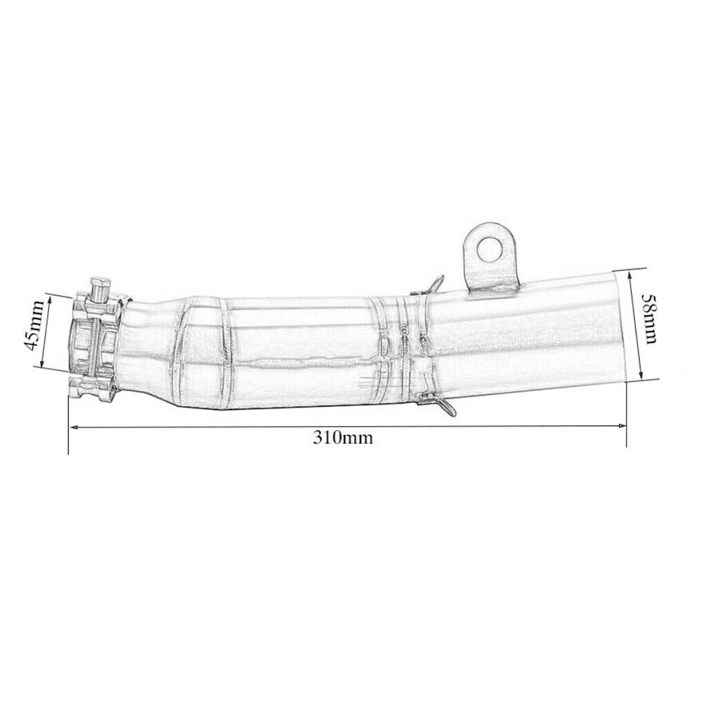 Stainless Steel Exhaust Middle Link Pipe for Yamaha R6 06-18