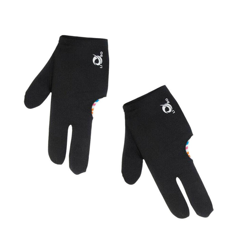 1 Pair 3 Finger Billiards Gloves Pool Cue Gloves for Men Women Right / Left Hand