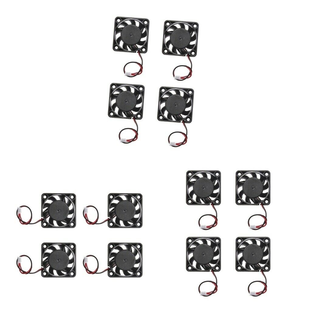 12pcs Mini Plastic Tabletop Cooling Fan 40mm Silent Fan Grill For Desktop