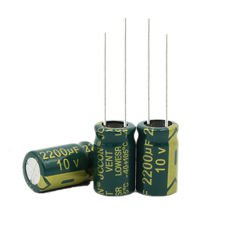 10pc 10v2200uf aluminum electrolytic capacitor high frequency power adapter10x17