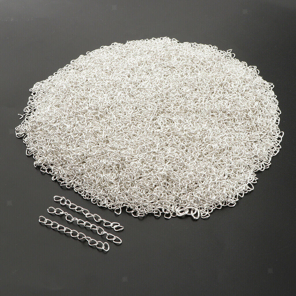1000pcs 5cm DIY Beads Chain Decor Bracelet Crafts Making Material platinum