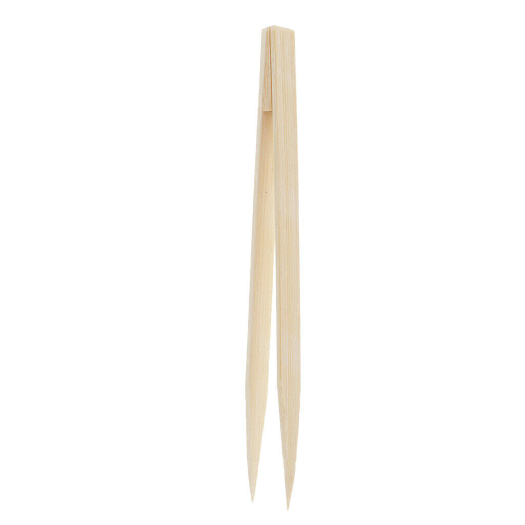 6 inch Natural Wooden Bamboo Tweezers Nipper Beading Pet Feeding Hand Tools